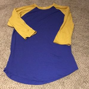 LuLa Roe baseball style shirt. Size small.